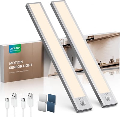 Dimbare LED Verlichting met Bewegingsmelder en Opladen via USB - 21cm - 2 Stuks
