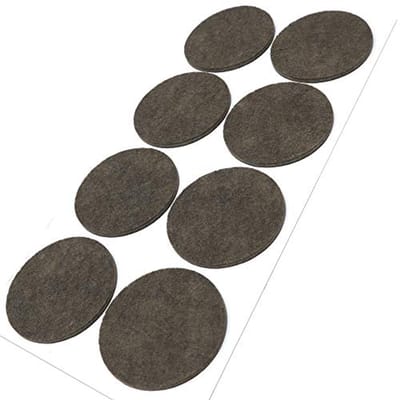 Zelfklevende viltglijders 60 mm - Bruin rond voor meubel- en vloerbescherming