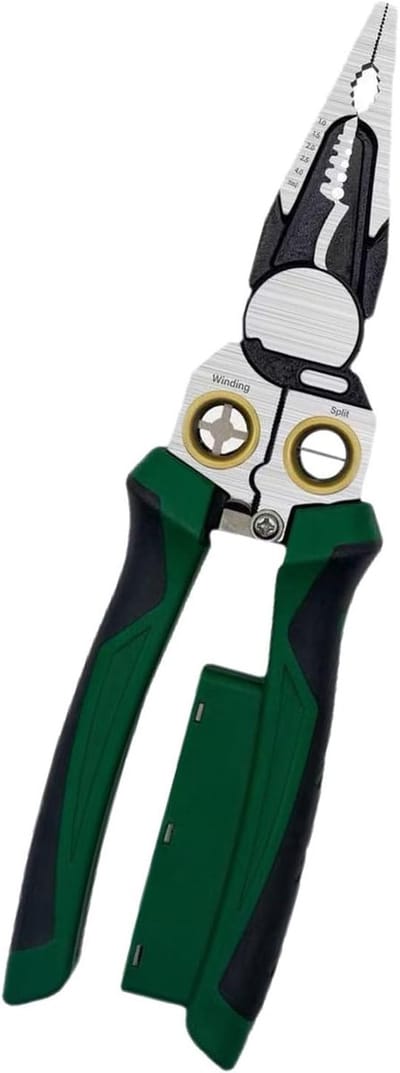 Elektrisch Striptang - Draadstripper Krimper - Kabel Voorbereiding - Geïntegreerde Spanningstester - 230 mm Lengte - Grijs