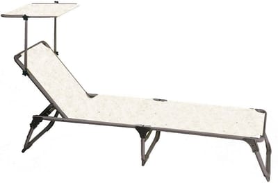 Opvouwbaar Ligbed voor Strand, Camping en Tuin - Beige