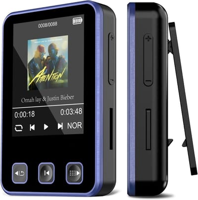 SNJY® MP3 Speler Bluetooth - MP4 Speler - Muziek Speler - 32 GB - Zwart/Paars