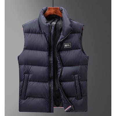 Donsvest Heren Herfst en Winter Nieuw Outdoor Warm Vest 90 Witte Eendendons Bovenkleding Gilet L black