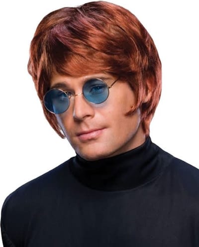 Pruik Elton bruin