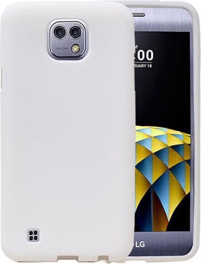 BestCases.nl Wit Zand TPU back case cover hoesje voor LG X Cam K580