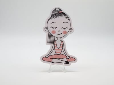 Yoga Meisje - Meisjes Meiden | Vera's Arts & Dice | Schattige Stickers - Handgemaakte Stickers - Journaling - Bullet Journal - Scrapbooking - Leuke Stickers - Laptop Sticker - Telefoon Sticker