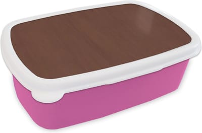 Broodtrommel Roze - Lunchbox - Brooddoos - Hout - Plank - Abstract - Patronen - 18x12x6 cm - Kinderen - Meisje