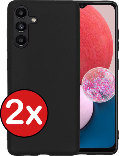 Hoesje - 2 Stuks - Geschikt voor Samsung Galaxy A13 5G - Sterk & Shockproof - Telefoonhoes - Back Cover - Case Siliconen - Telefoon Hoes - Zwart