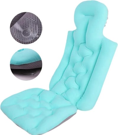 Luxe Bad Kussen - Blauw - Anti-Slip Spa Head Rest Kussen Back Support - Baden - Waterproof Baby Kussen - Bio Materiaal
