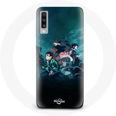Coque Samsung Galaxy A70 Demon Slayer Manga Tanjiro et Nezuko