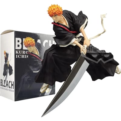 17CM Anime BLEACH Kurosaki Ichigo Model Mes Zwaaiende Houding Speelgoed Ziel-Snijdend mes Cadeauset Actiemodel Verpakt With box