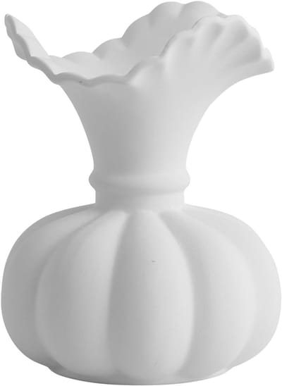 Minimalistische boho bloemenvaas in wit keramiek, grote pompoenvaas voor pampasgras, decoratie voor huis, kantoor en bruiloften
