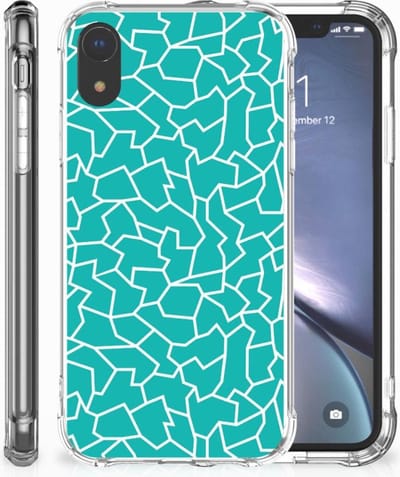 Apple iPhone Xr Back Cover Cracks Blue