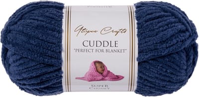 Super Dikke Chenille Garen - Zacht en Pluizig voor Haken en Breien - 100g Indigo