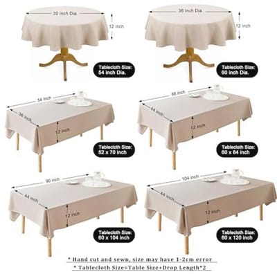 Getextureerd Waterbestendig Tafelkleed - 60 x 104 cm, Morsbestendig en Kreukvrij, Perfect voor Feesten en Keuken