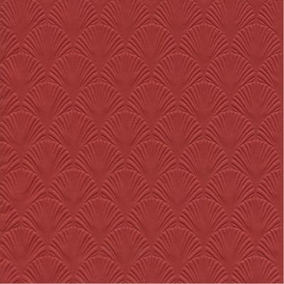 Ihr Servet Luxe - 48x - 3-laags - met schub patroon - donker rood - 33 x 33 cm