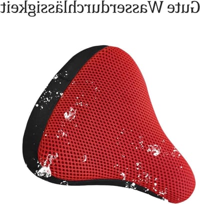 Verstelbare, Gevoerde Fiets Zadeldekking - Comfortabel, Ademend en Lichtgewicht Accessoire voor Weg- en Mountainbikes, Geschikt voor de Meeste Fietsen, Rood