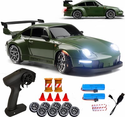 PolkaHome RC Drift Auto 1:24 – Afstandsbestuurbare RC Auto – 4WD – 2 Accu’s – 20 km/h