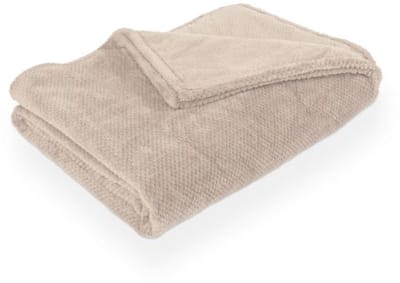 Tiseco - Plaid PIPPA - Zachte Jacquard Flanel Deken - 150x200 cm, taupe