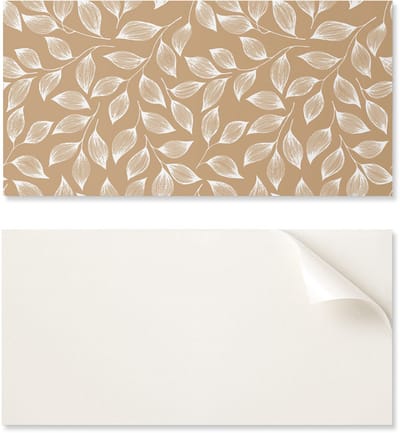 Bedrukt vinylpaneel - Slaapkamerdecoratie 100x50 cm Bladeren op een gestructureerde achtergrond