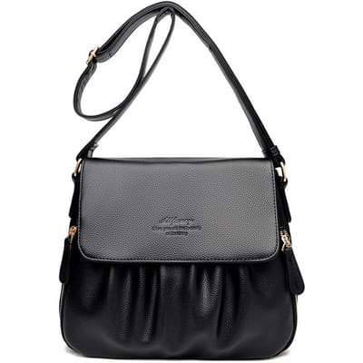 Nieuwe Dames Schoudertas High-end Casual en Veelzijdige Geplooide Crossbody Tas gray