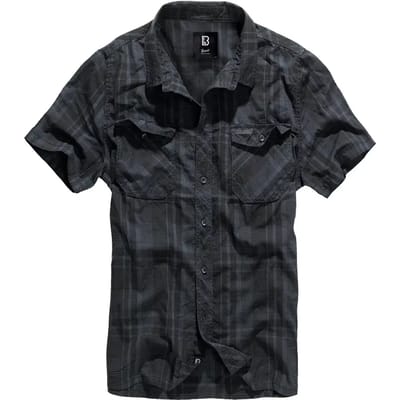 Brandit Roadstar Heren Shirt met korte mouwen - zwart/blauw - M