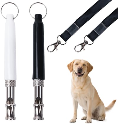 Dailygoods- Trainingsfluitjes verstelbaar - Hondenfluitje ultrasoon - Hondenfluitje terugroep - Hondenfluitje tegen blaffen - Duurzaam kunststof - Totale lengte 8 cm