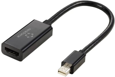 Renkforce RF-5947252 DisplayPort-kabel Mini-displayport Adapterkabel HDMI-A-bus 0.16 m Zwart Vergulde steekcontacten