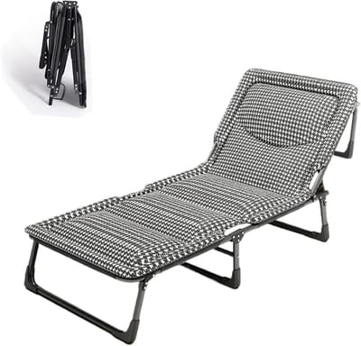 Opklapbed - Vouwbed Gastenbed - Comfortabel Slapen - Verstelbare Hoofdsteun - 175 x 56 cm - 1 Kleur