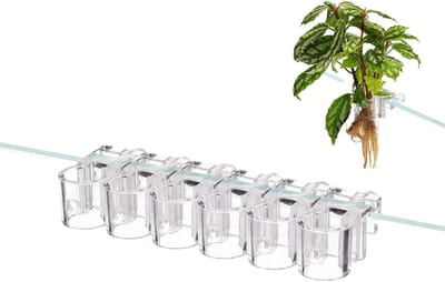 Plantenhouder aquarium - Hydrocultuur beugel - Aquascaping creëren - Transparant onzichtbaar ontwerp - 6 stuks - Doorzichtig