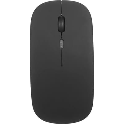 2.4G draadloze slanke muis, minder ruis, 3 instelbare DPI, 7-kleuren ademhalingslicht, oplaadbare muis voor Without Light zwart