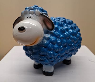 Bolschaap Beeld Kleur blauw - Love You - Valentijn - Valentijnsdag - Kado - Cadeau - Decoratie - Woonaccessoires - Beeld - 15cm Hoog