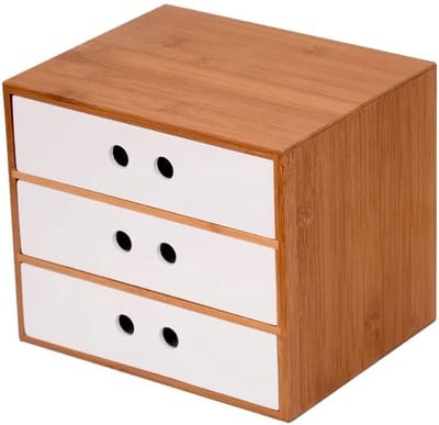 Desktop Lade Box Bureau Organizer - Ruimtebesparende Opbergdoos met 3 Laden voor Kantoor en Thuisgebruik