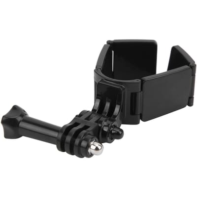 Support de mentonnière réglable pour caméra d'action compatible avec GoPro, DJI Osmo Action et Osmo Pocket. Compatible avec les casques et les caméras GoPro et DJI Osmo Action. black