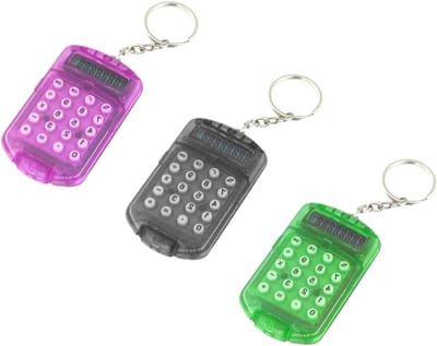 Rekenmachine Sleutelhanger - Mini Hanger - Snel Berekenen - Compact Lichtgewicht - 6.3 cm - Diverse Kleuren
