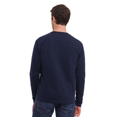 Russell Heren Klassiek T-shirt met lange mouwen (Franse marine)