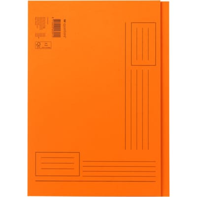 Vouwmap Quantore A4 ongelijke zijde 250gr oranje