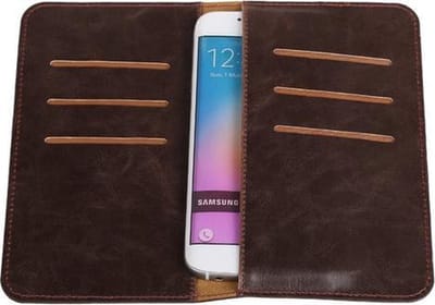 Mocca Pull-up Medium Pu portemonnee wallet voor Samsung