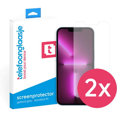 DuoPack: iPhone 13 Pro Max screenprotector gehard glas