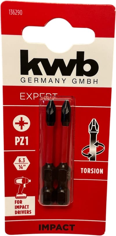 KWB 2 bitjes torsion 50 mm PZ1 s2