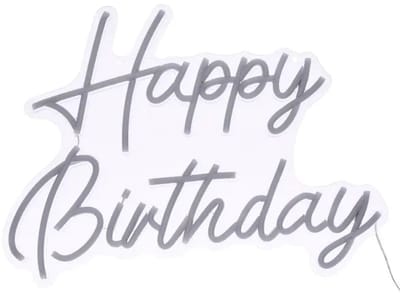 Atmosphera Happy Birthday Wandlamp Neon - 31x2x42cm - Geel