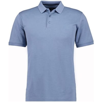 Ragman Uni Polo Light Cotton Mix Blauwgrijs / male