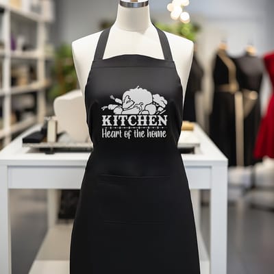 Verstelbaar kookschort, unisex, met 2 Zakken Vloeistof Druppel Waterbestendig Koken Keuken Restaurant Bar Schilderen BBQSchort, voor diverse doeleinden, Zwart Schorten Koksschort Unisex Schorten voor Vrouwen en mannen , kitchen heart of home silhoute