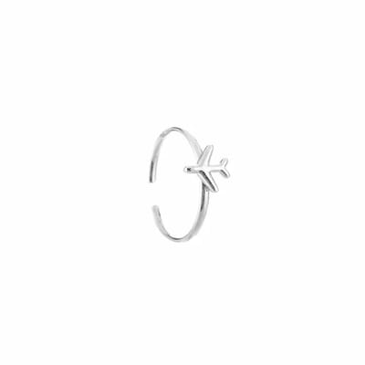 Bijoutheek Ring (Sieraad) Vliegtuig Zilver