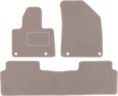 Beige veloursmatten voor: Citroen C5 III X7 liftback, sedan, stationwagen, tourer (2008-2017)