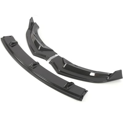 3 pièces Lèvre de pare-chocs avant Spoiler Garniture Protection Style Fibre de Carbone Remplacement pour Tesla Model 3 gray
