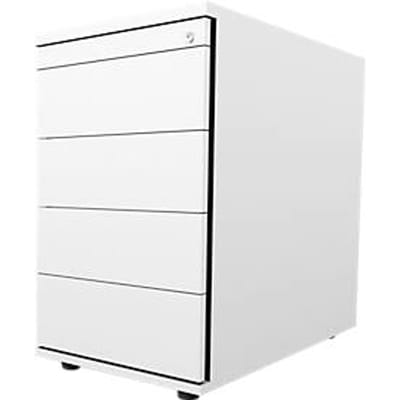 Schäfer Shop Select Vast ladeblok 13333, 1 materiaallade, afsluitbaar, 3 schuifladen, B 428 x D 800 x H 740 mm, wit