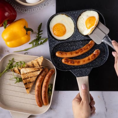 Klausberg 7816 - Pan voor Eieren - burgers - pannenkoeken - Zwart - Anti-aanbakpan
