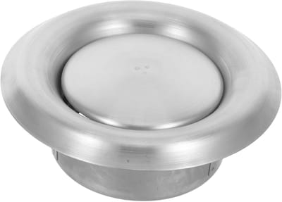 Luchtrooster Roestvrij Staal - Ventilatieopening - Luchtstroom Regelen - Verstelbaar Bolvormig - 15 cm - Zilverkleurig