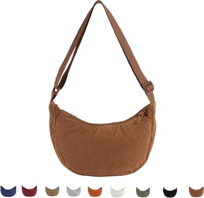 Halve Maan Tas - Crescent Tas - Dagelijks Gebruik - Verstelbare Band - 31 cm Lengte - Zwart