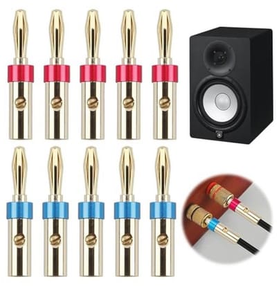Bananenstekkers voor luidsprekerkabels - 5 paar connectoren voor een optimale audio-installatie